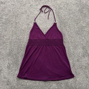 Guess Halter Babydoll Top Size Large Y2K Vintage Fairycore Smocked Elena Gilbert